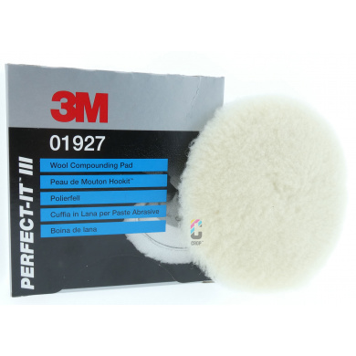 3M 01927 Wollen Polijstpad 133mm - per 2 stuks