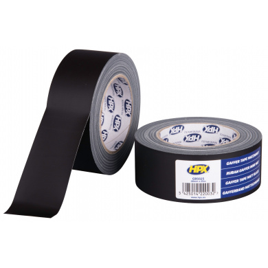 HPX Gaffer Tape Zwart Mat 48mm x 25 meter