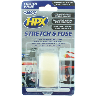 HPX Stretch & Fuse Isolatietape TRANSPARANT 25mm x 3 meter