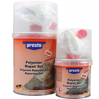 PRESTO Polyester and Fiberglass Repairset