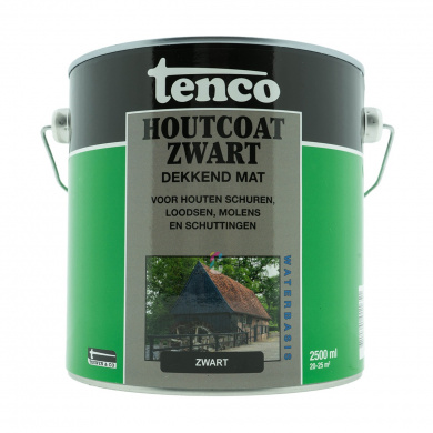 Tenco Houtcoat Zwart Waterbasis Mat 2,5 liter