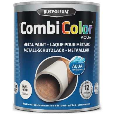 Peinture pour métal RAL9010 Brillant - Rust-Oleum CombiColor