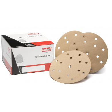 COLAD Velcro Sanding Discs with 15 Holes - 150mm, 100 pieces