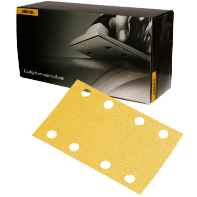 MIRKA Gold Sanding Sheets with 8 Holes - 81x133mm