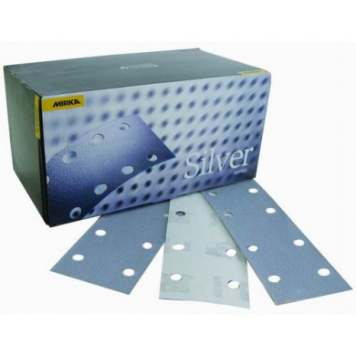 MIRKA Q-SILVER Sanding Sheets with 8 Holes - 70x198mm, 100 pieces