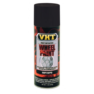 VHT Wheel Paint in aerosol - Black satin - 400ml