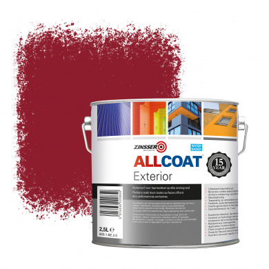 Zinsser Allcoat Exterior Wall Paint RAL 3003 Ruby red - 2,5 liter