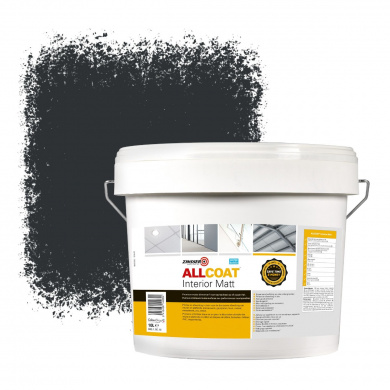 Zinsser Allcoat Interior Wandfarbe RAL 7021 Schwarzgrau - 10 Liter