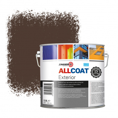 Zinsser Allcoat Exterior Wall Paint RAL 8028 Terra brown - 2,5 liter
