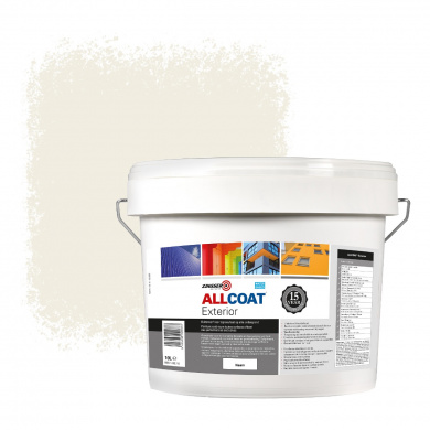 Zinsser Allcoat Exterior Wall Paint RAL 9010 Pure white - 10 liter