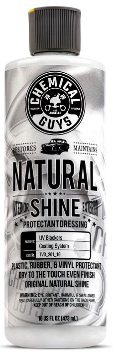 Chemical Guys TVD_201_16, Natural Shine, Satin Shine Dressing For Plastic,  Rubber and Vinyl, 16 oz