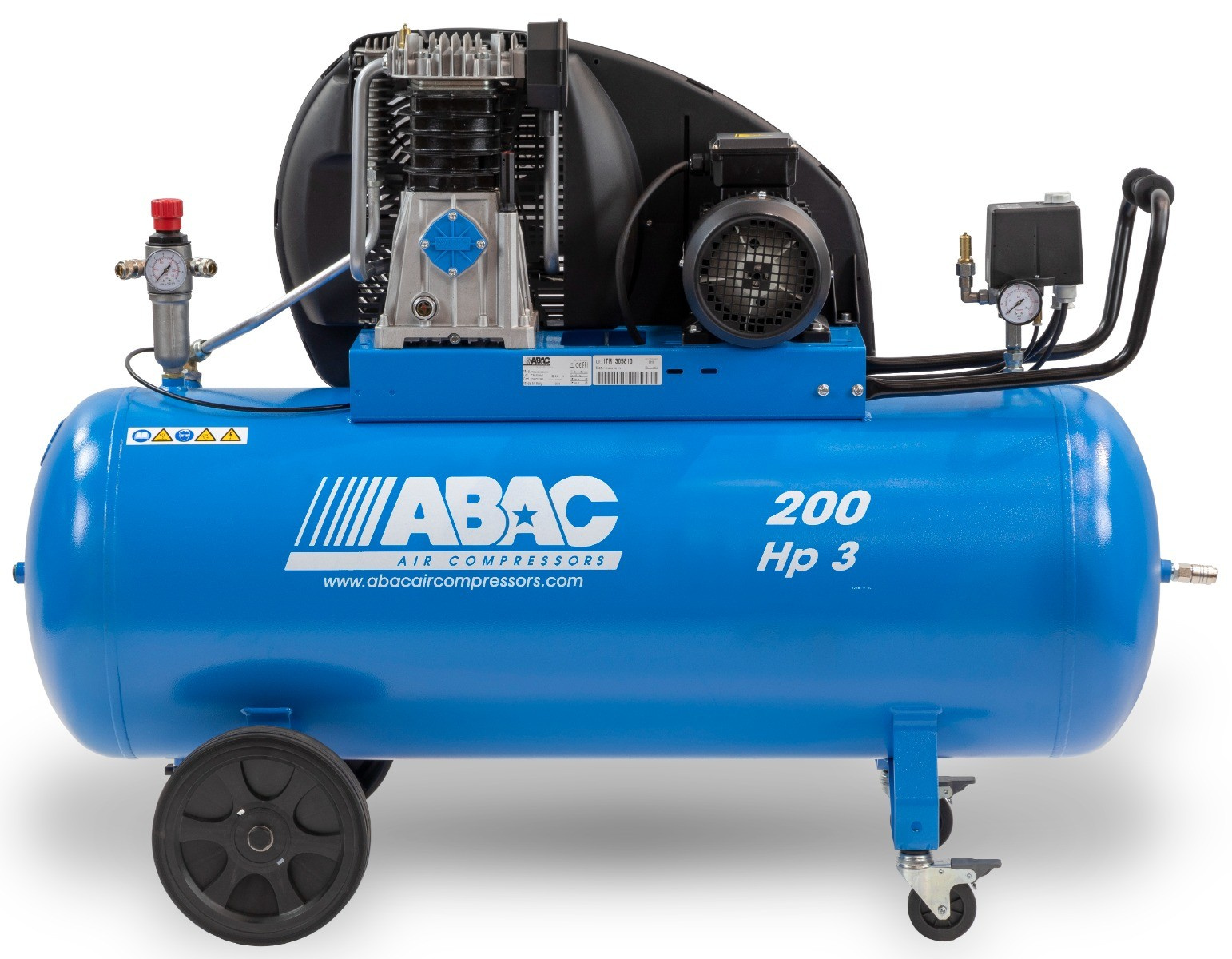 Compressore d`aria a cinghia ABAC 200 l 3 hp lubrificato
