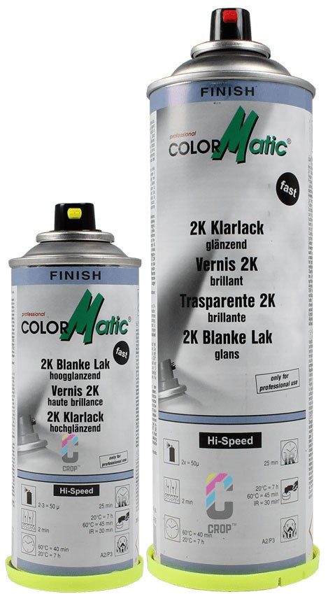 Vesting Skalk liter Colormatic 2K Blanke Lak Hoogglans in Spuitbus - CROP
