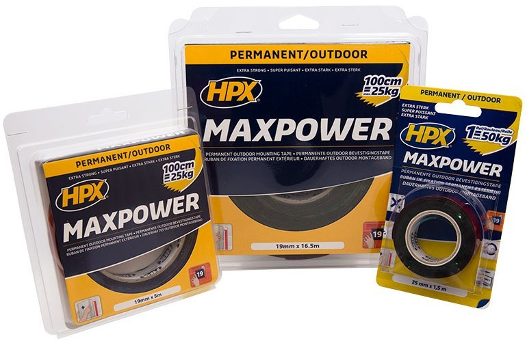 Weigering Doe het niet Nucleair HPX Max-Power OUTDOOR Dubbelzijdig Tape Zwart - Extreem Sterk - CROP