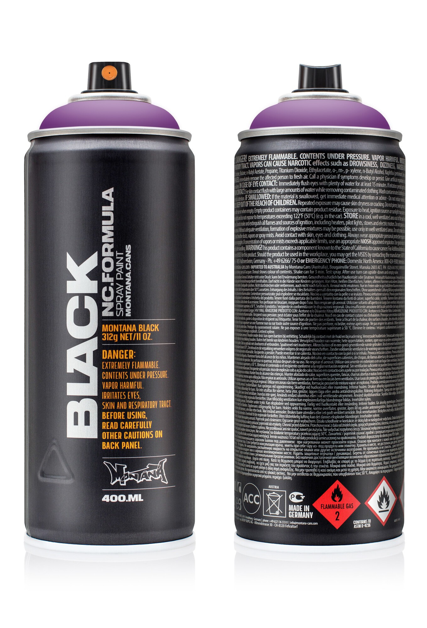 Montana BLACK Spray Paint 400ml 