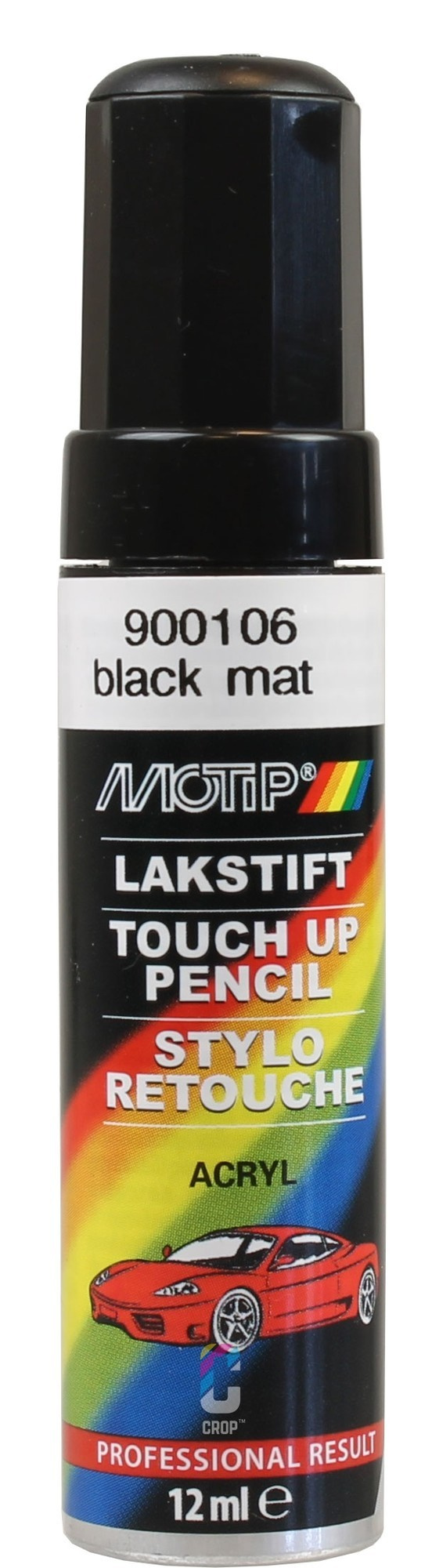 Handel Transplanteren Rubber MOTIP Black Matt in 12ml Touch-Up Pen - CROP
