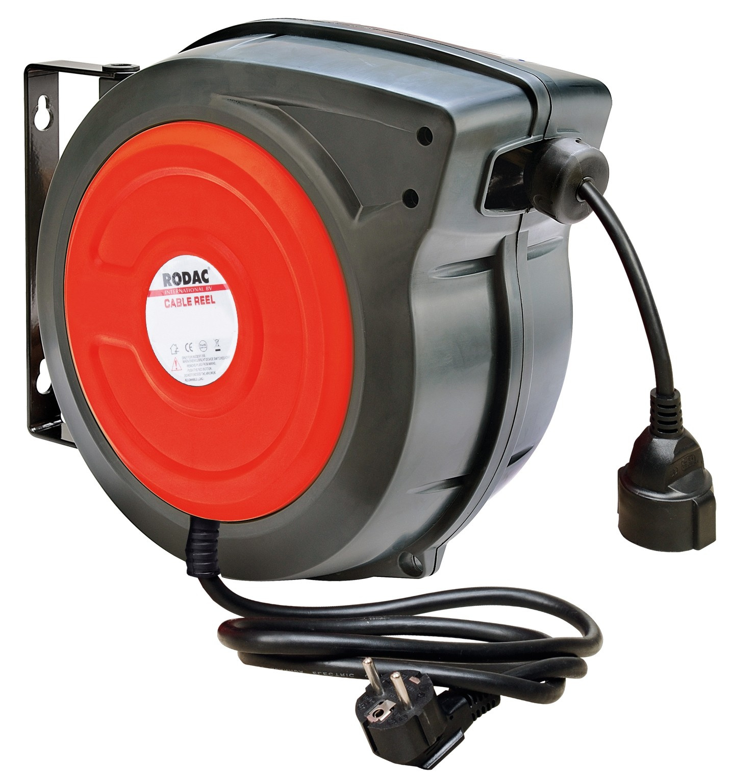 Retractable Power Cable Reel 15m for Electrical Tools EU fittings