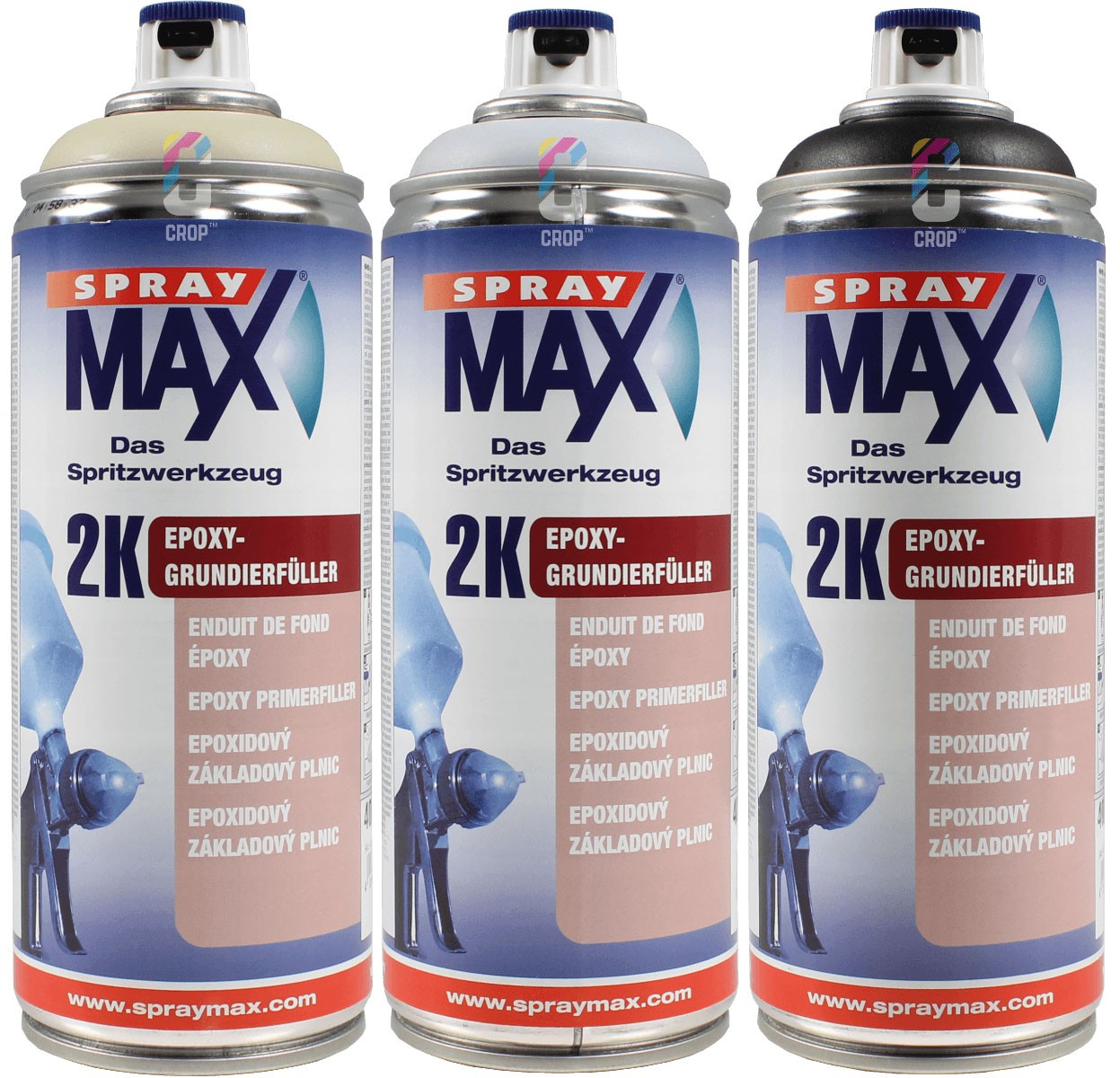 2K BLACK Spray Paint SprayMax - RAL9005 - CROP