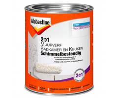 Alabastine 2in1 Muurverf Badkamer & Keuken Wit 1 liter