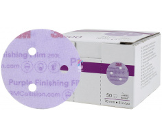 3M 260L+ Purple Micro Polijst Schuurschijven 75mm - 50 stuks