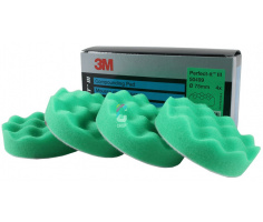 3M 50499 Perfect-It III Wafelpads 75mm - Groen Medium - 4 stuks