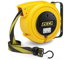 ZECA 4801 Automatische Haspel met Afzetlint Zwart/Geel 20 meter