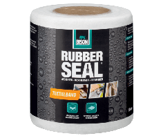 Bison Rubber Seal Textielband Rol 10cm x 10m