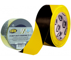 HPX Heavy Duty Vloermarkeringstape GEEL-ZWART 48mm - 33 meter