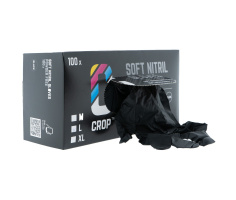 CROP Guantes de Nitrilo Negro - 100 unidades - Extra Fuertes