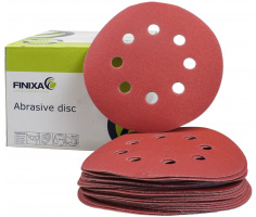 FINIXA Sanding Discs with 8 Holes - 125mm, 100 pieces