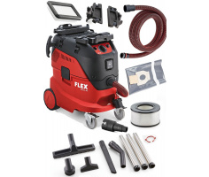 FLEX VCE 44 H AC-KIT Safety Vacuum Cleaner 1400 Watt with 42 litre container and automatic filter cleaning system incl accessories Dust Class H