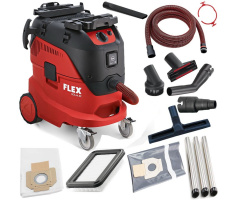 FLEX VCE 44 L AC-KIT Safety Vacuum Cleaner 1400 Watt with 42 litre container, automatic filter cleaning system & accessories Dust Class L