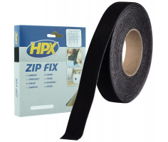 HPX Klittenband (lus) ZWART 20mm - 5 meter