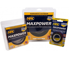 MAX-POWER Dubbelzijdig Tape 25mm x 1,5 meter - Zwart