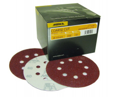 MIRKA Coarse Cut Sanding Discs with 8 holes - 125mm, 50 pieces