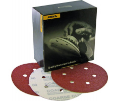 MIRKA Coarse Cut Sanding Discs with 6 Holes - 150mm, 50 pieces