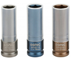 SONIC Doppenset 1/2" voor wielbouten - 3-delig