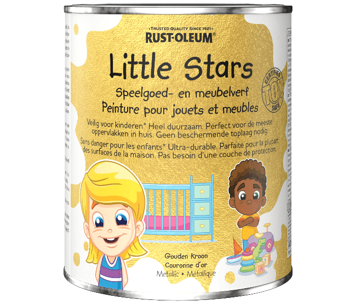 Rust-Oleum Little Stars Metallic Meubelverf en Speelgoedverf Gouden Kroon 750ml