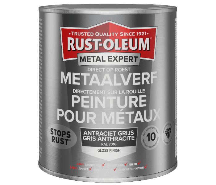 Rust-Oleum Metal Expert Direct Op Roest Metaal Verf 750ml - RAL 7016