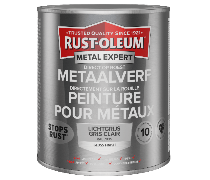 Rust-Oleum Metal Expert Direct Op Roest Metaal Verf 750ml - RAL 7035