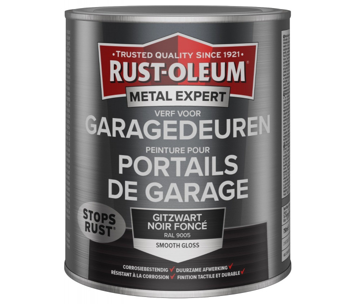 Rust-Oleum Metal Expert Garagedeur Verf Zwart 750ml