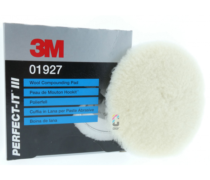 3M 01927 Wollen Polijstpad 133mm - per 2 stuks