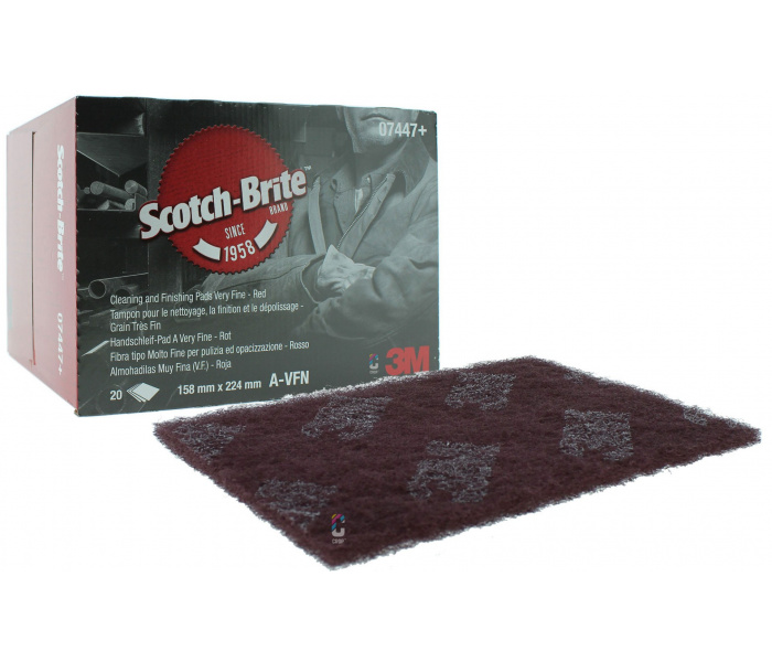 3M Scotch-Brite ROOD Schuurpad - Middel Grof - 20 stuks