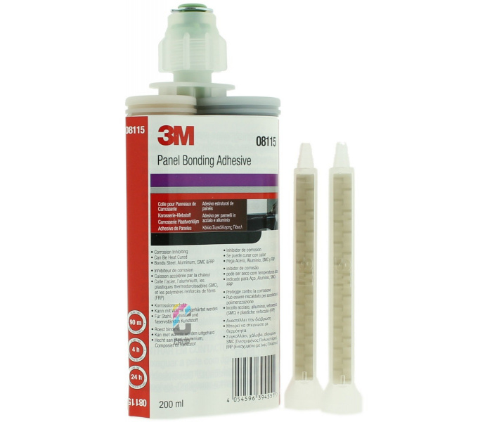 3M 08115 2K Constructielijm ZWART - Duo-patroon + 2 mengtips