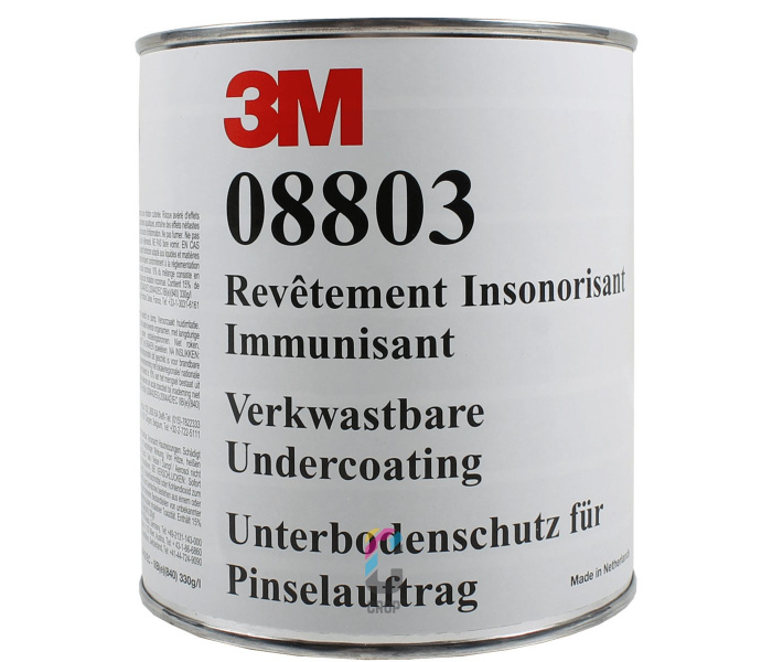 3M Body-Coat Brush - Verkwastbare Underbodycoating Zwart - Blik 1kg