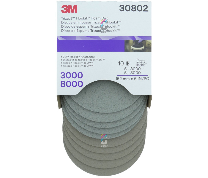 3M 30802 Trizact Schuurschijven KIT 150mm - 5x P3000 + 5x P8000