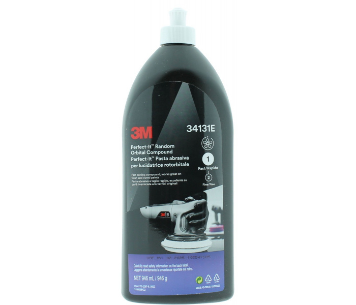 3M 34131E Excentrisch Polijstmiddel 950ml - Stap 1 Grof  - Witte dop