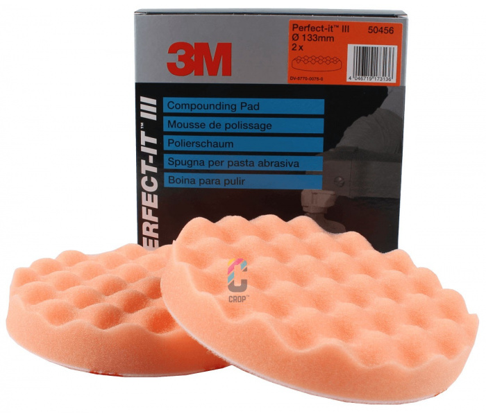 3M 50456 Perfect-It III Gewafelde Polijstschijf 133mm - Oranje Hard - 2 stuks