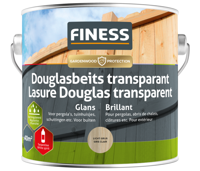 FINESS Douglasbeits Transparant Lichtgrijs - 2,5 liter