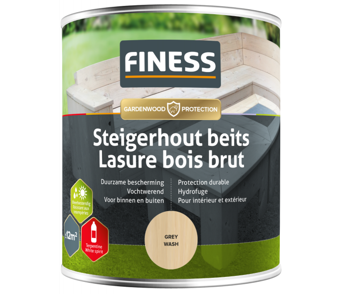 FINESS Steigerhoutbeits Grijs - 750ml